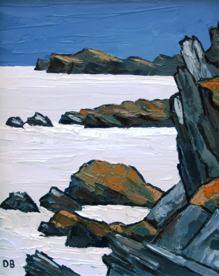 David Barnes - running tide near porth daforch