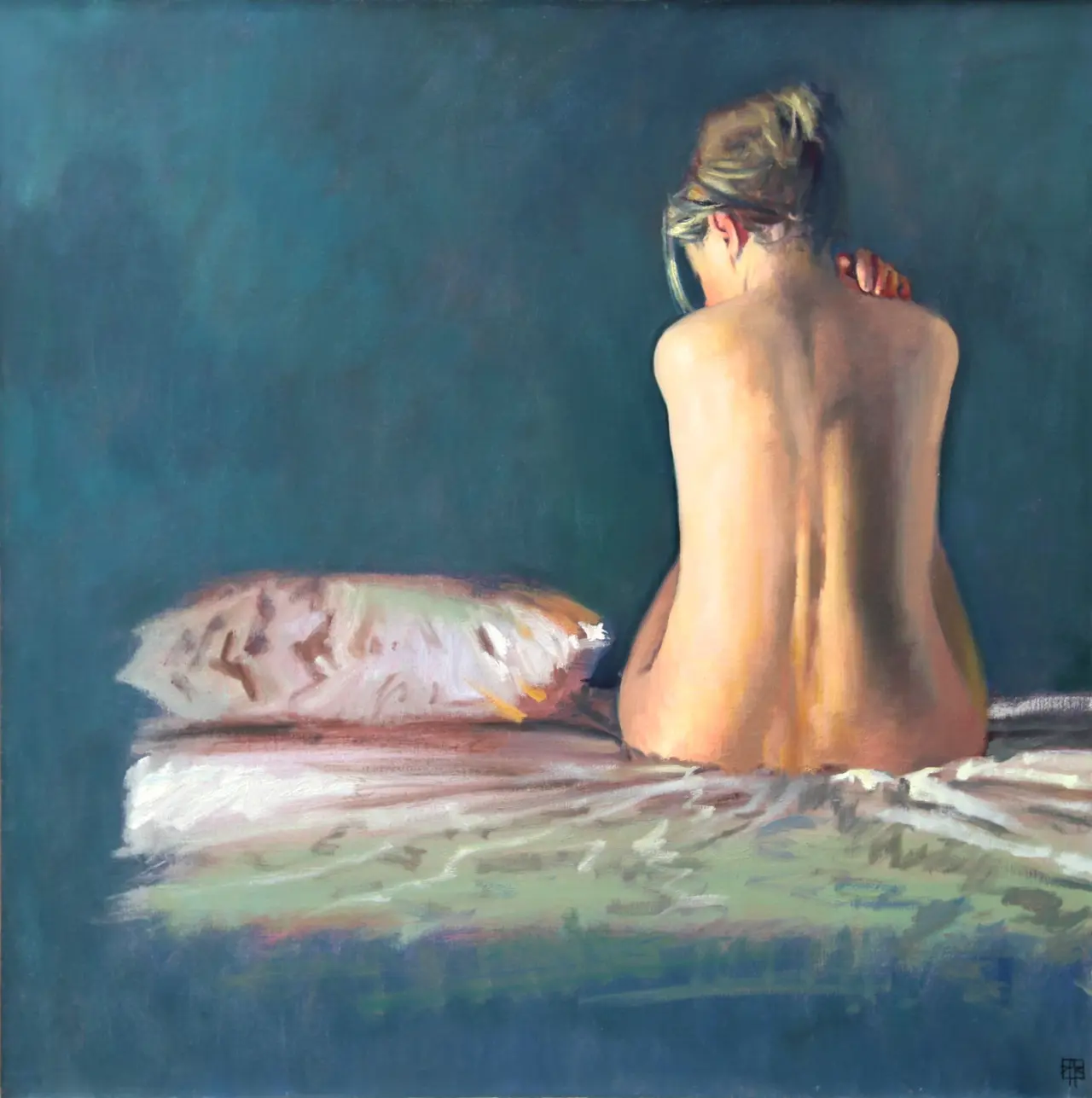 David Cobley - girl with pillow