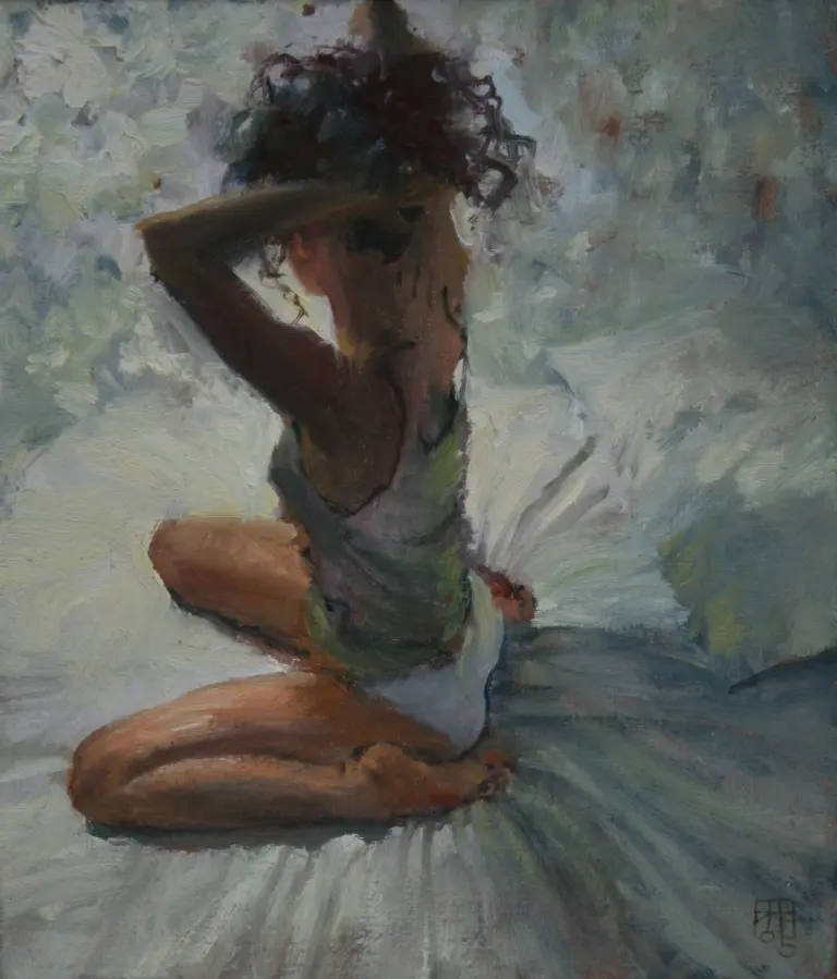 David Cobley - girl in sunlit room