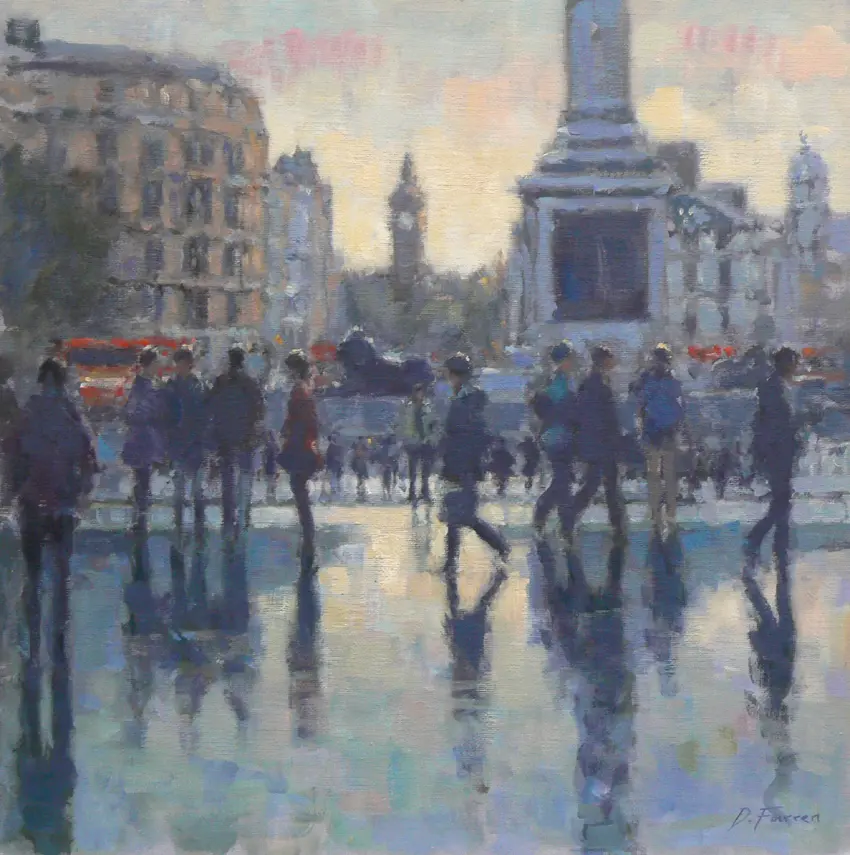 David Farren - winter light, trafalgar square
