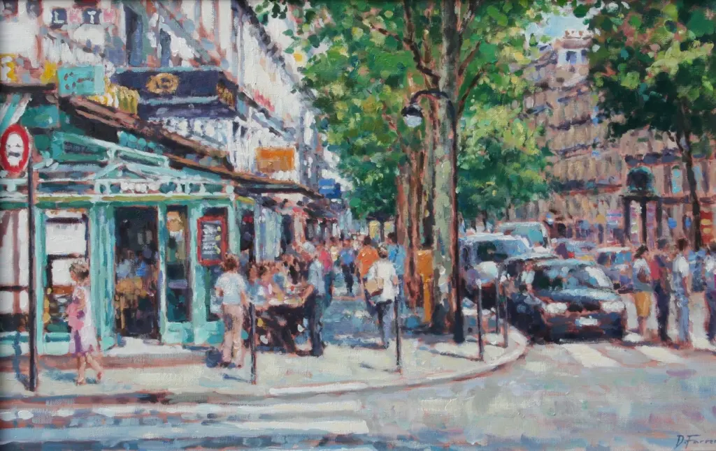 David Farren - street corner cafe, paris