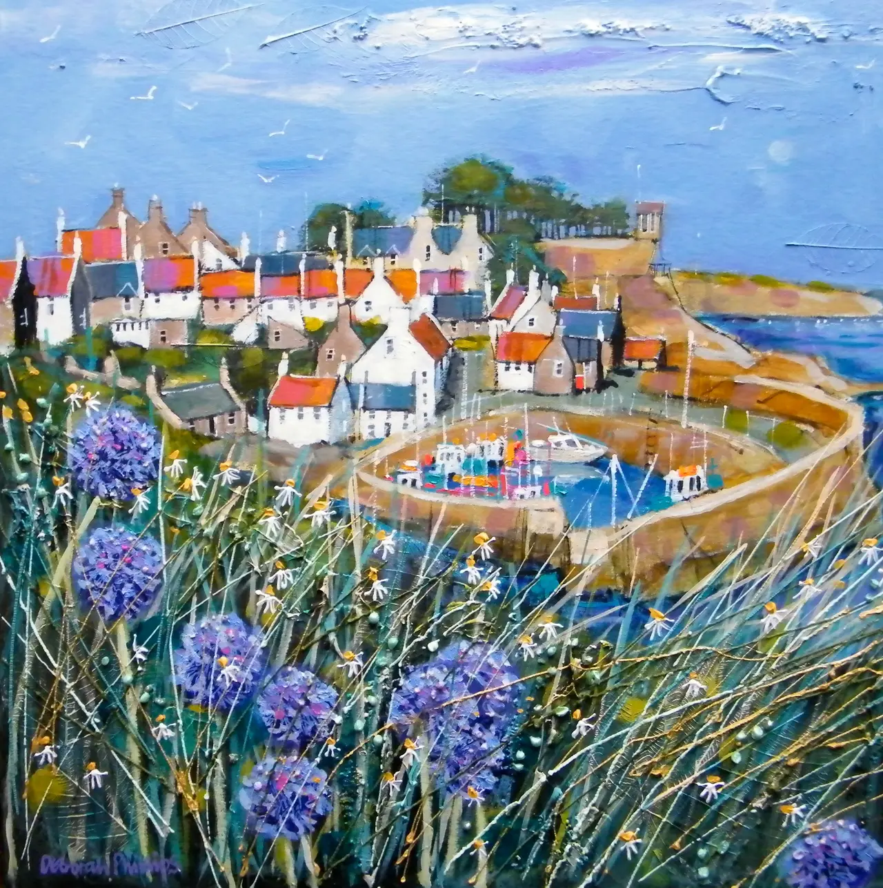 Deborah Phillips - clifftop allium crail