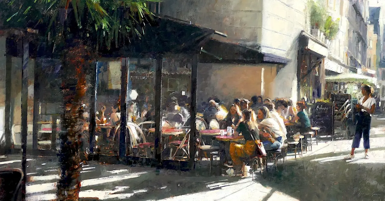 Douglas Gray - ladies at lunch, paris