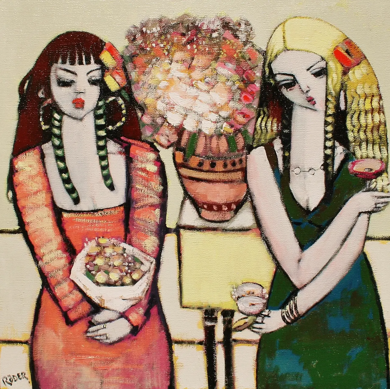 Endre Roder - vase of flowers