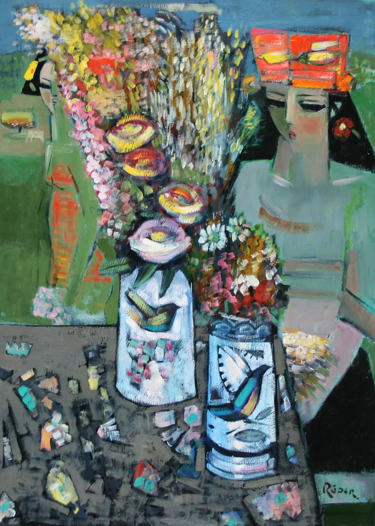 Endre Roder - two vases