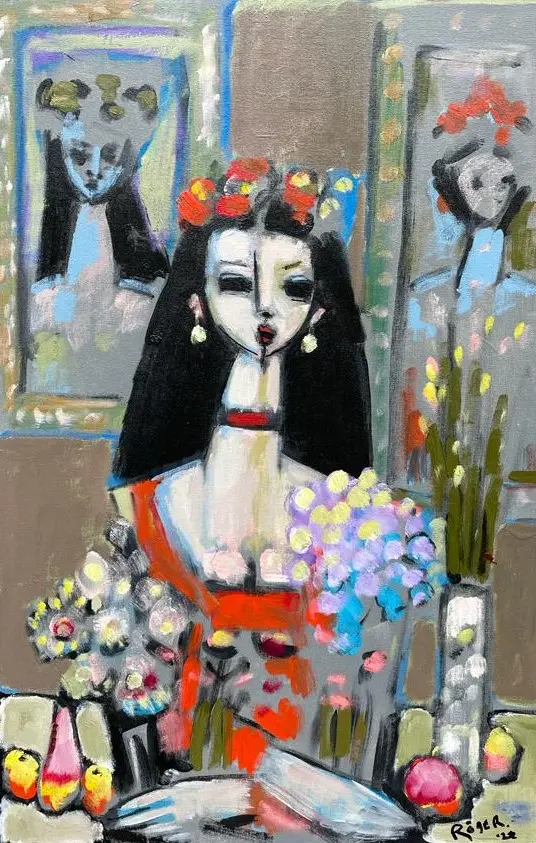 Endre Roder - tall white vase