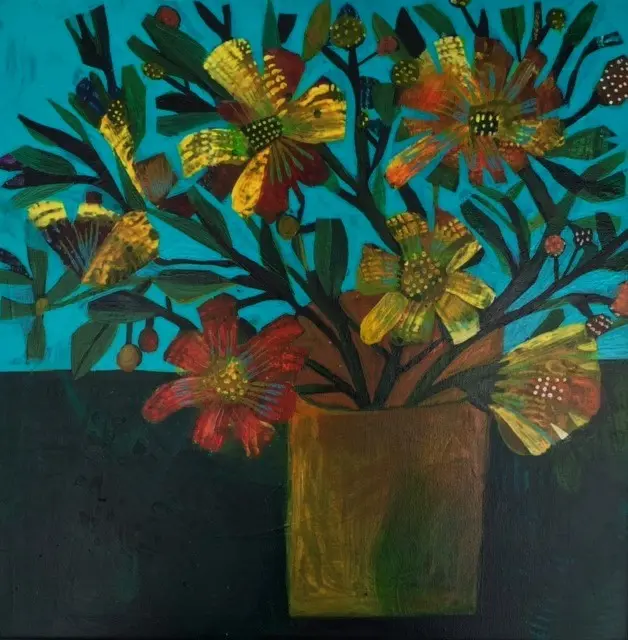 Este Macleod - yellow vase with flowers