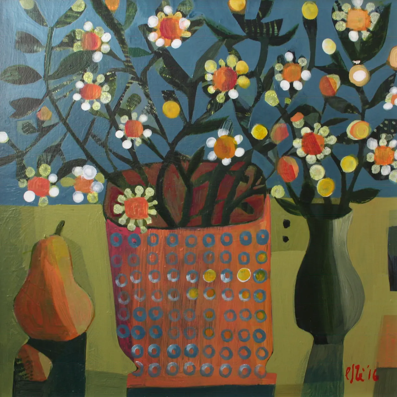 Este Macleod - yellow table with pear