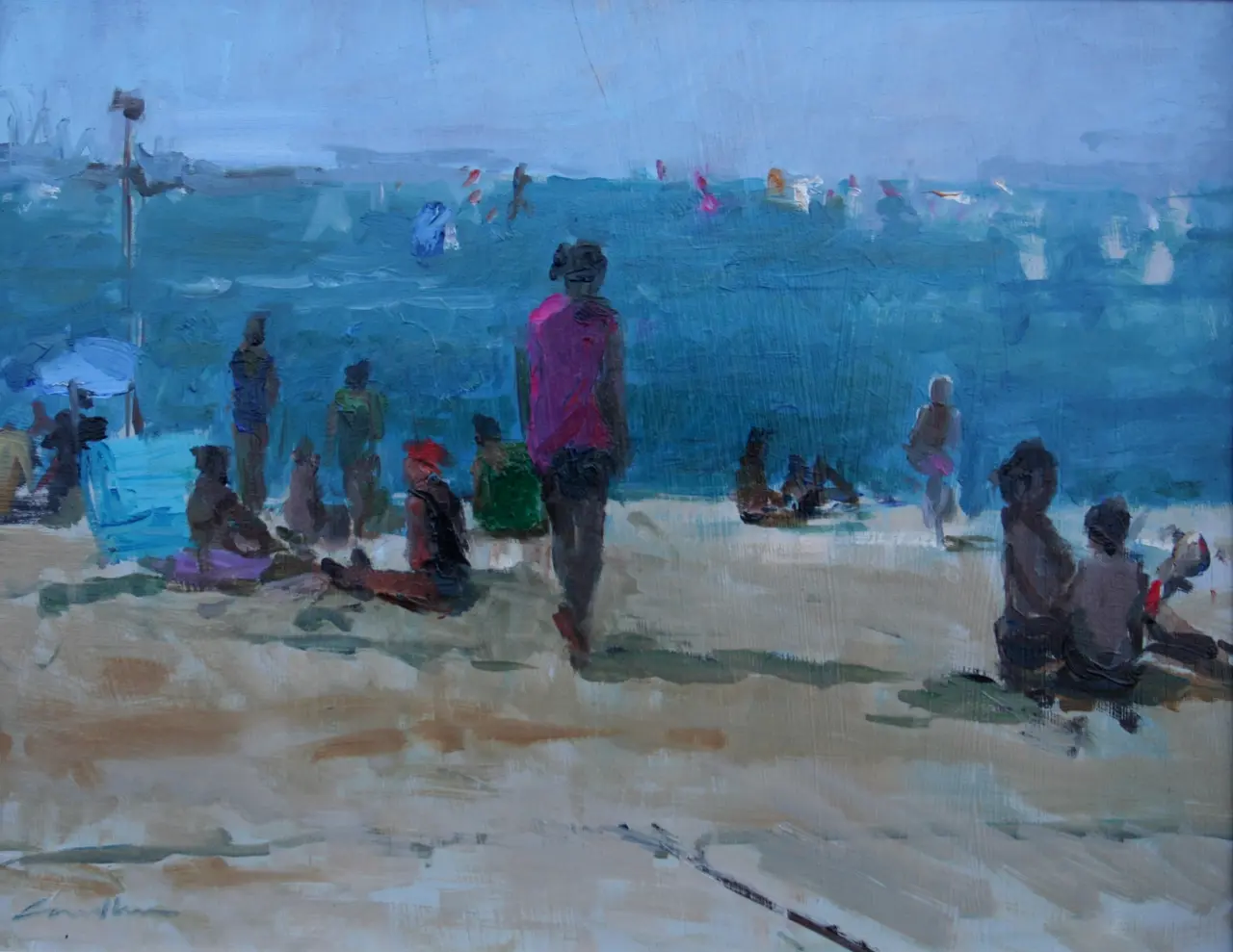 Jane Corsellis - summer on the beach