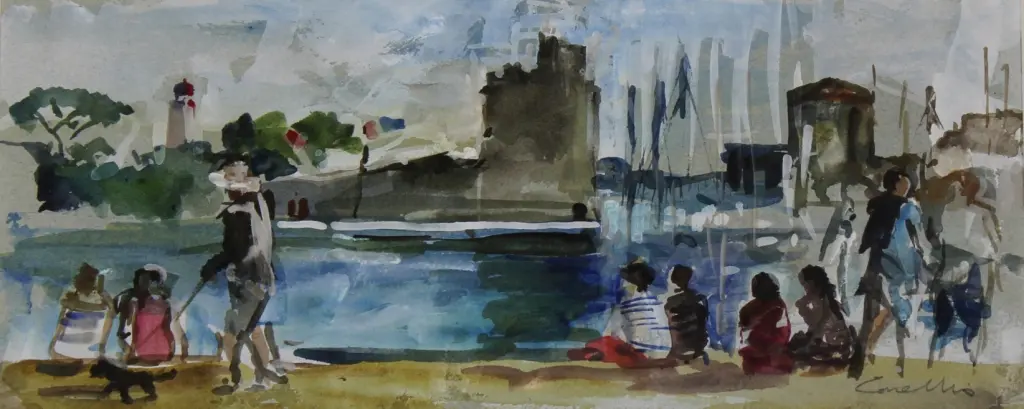 Jane Corsellis - sunday strollers, la rochelle, france