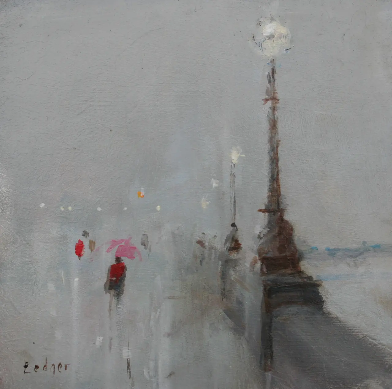 Janet Ledger - rain, chelsea embankment