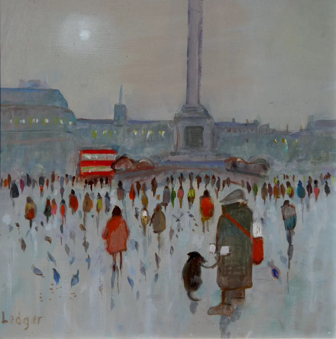 Janet Ledger - misty noon, trafalgar square