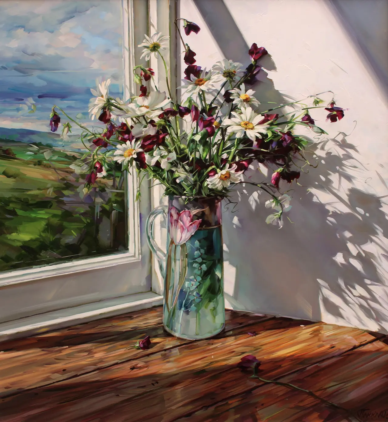 Jim Farrant - sweet peas and shadows