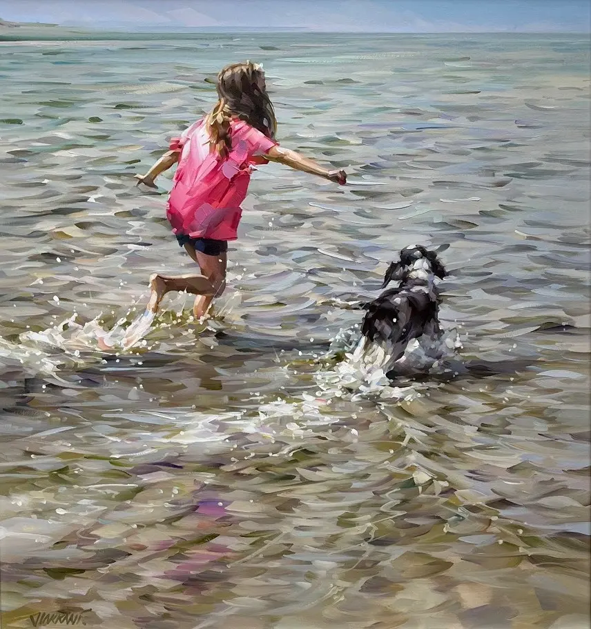 Jim Farrant - running in the shallows