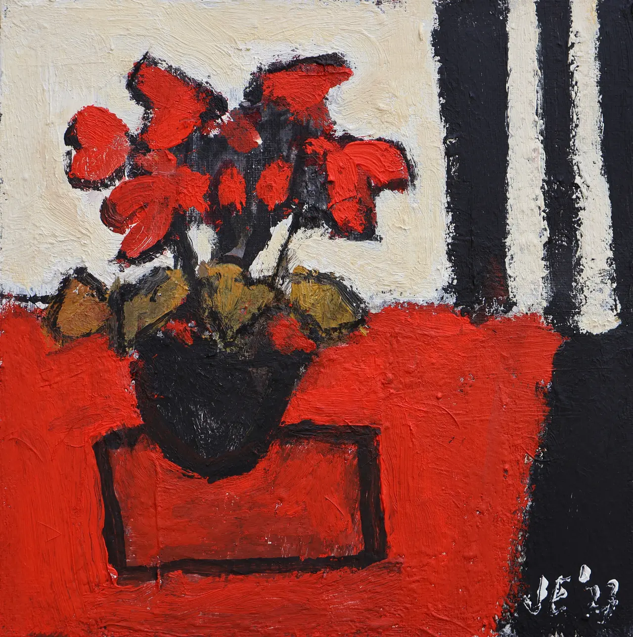 John Evans - cyclamen in the window 