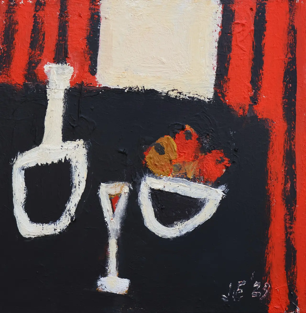John Evans - composition on black table