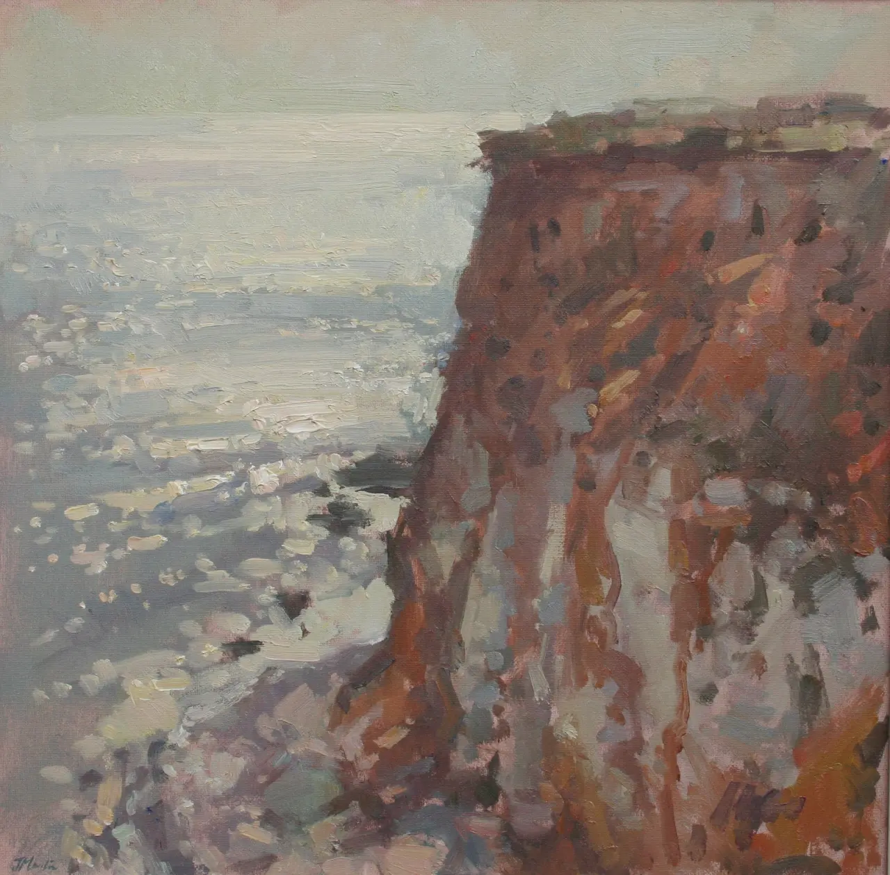 John Martin - cliffs on the cuckmore, looking west