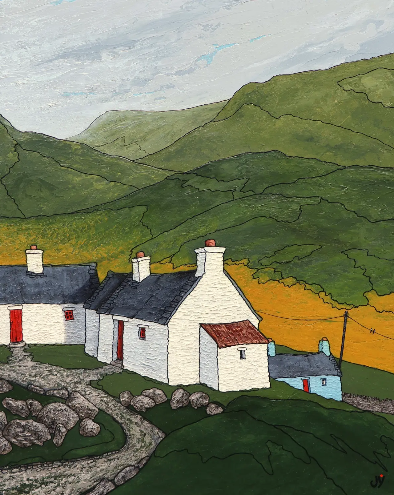 Joy Saunders - diffwys mynydd dua