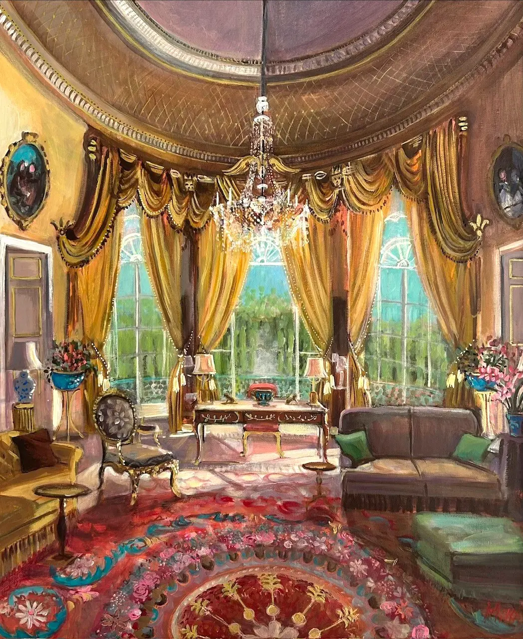 Louise Millin - drawing room, sezincote house