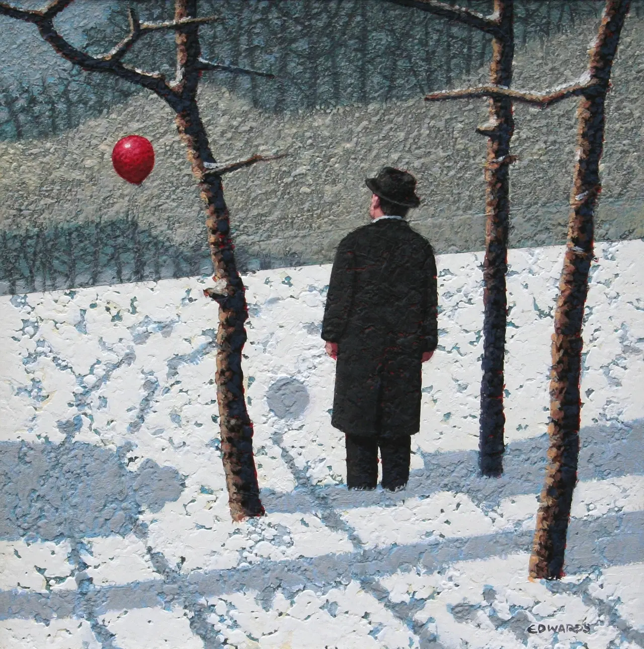 Mark Edwards - two men watching the balloon