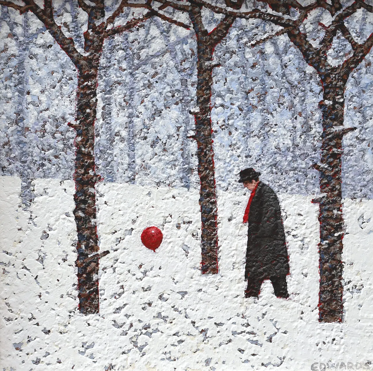Mark Edwards - red scarf following red balloon