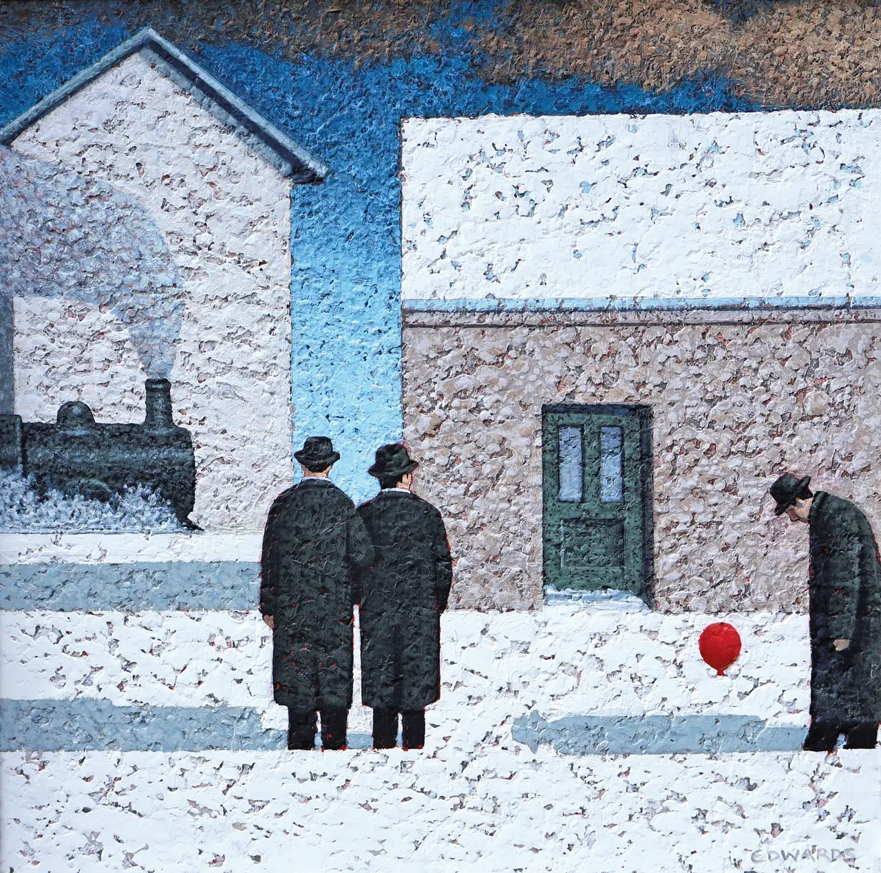Mark Edwards - man following a red balloon