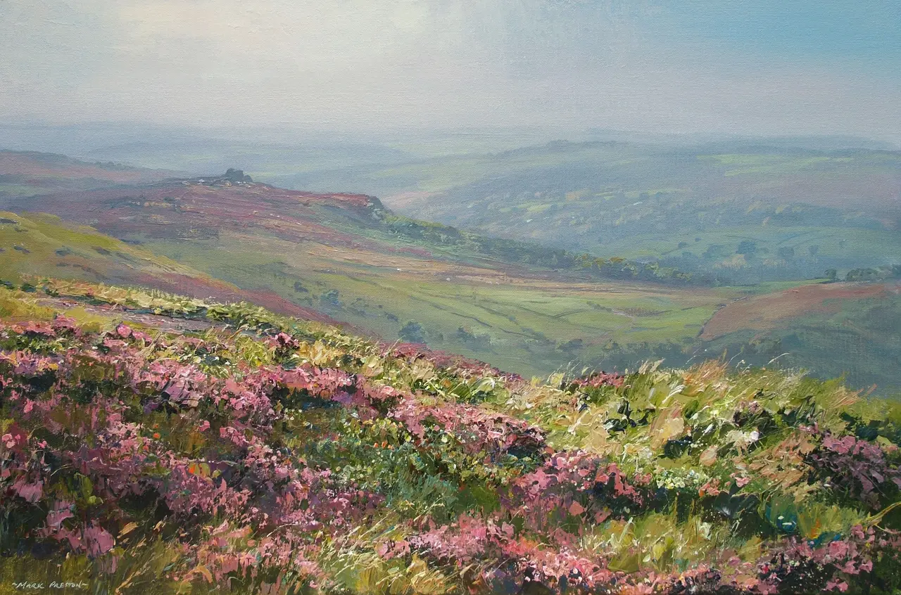 Mark Preston - morning light from stanage edge