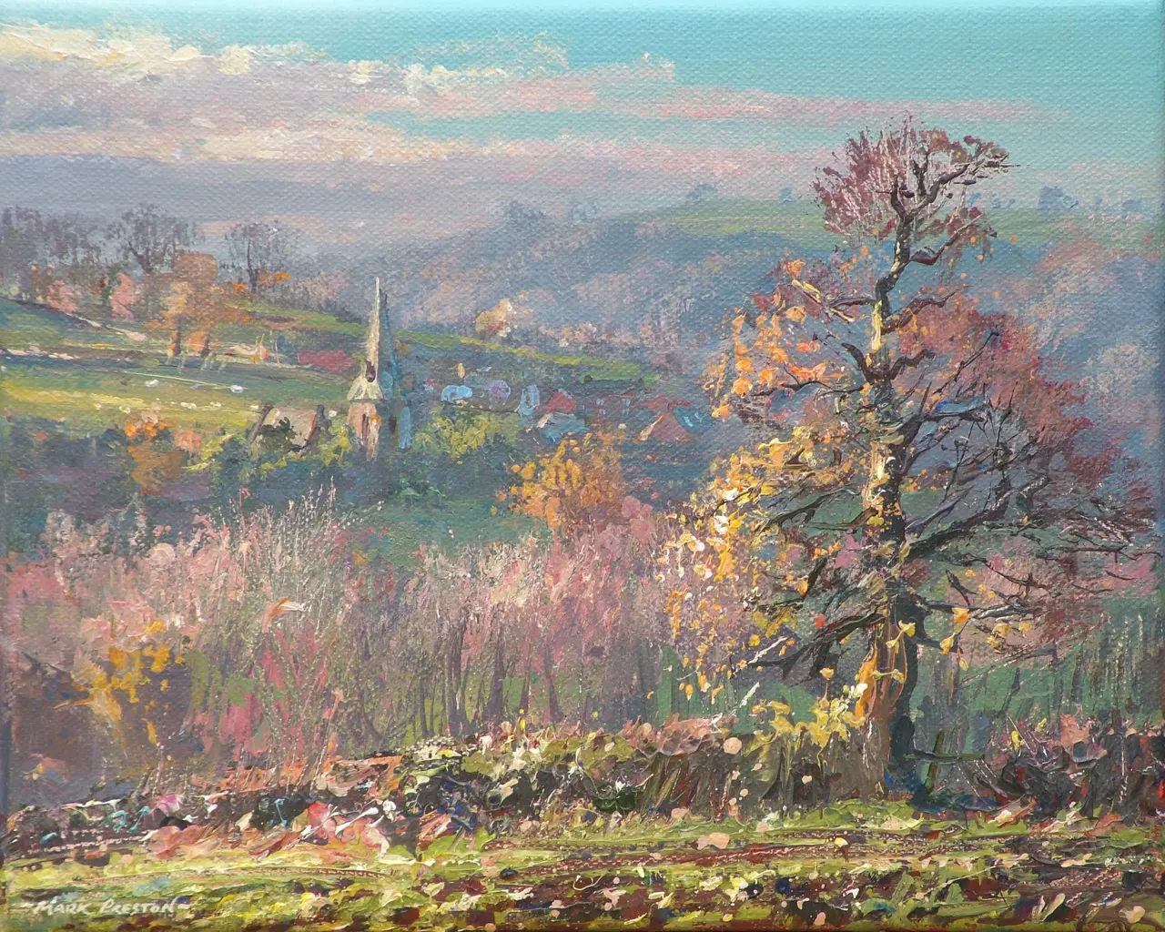 Mark Preston - autumn afternoon, towards idridgehay