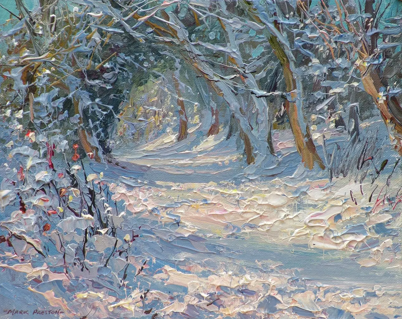 Mark Preston - snow covered trees, markeaton