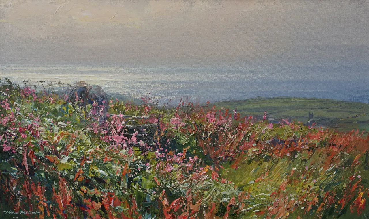 Mark Preston - sorrel and campion above morvah