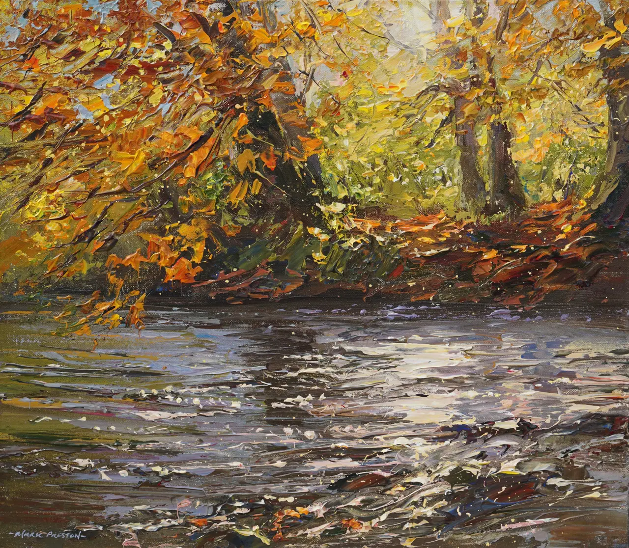 Mark Preston - autumn sunlight, beresford dale