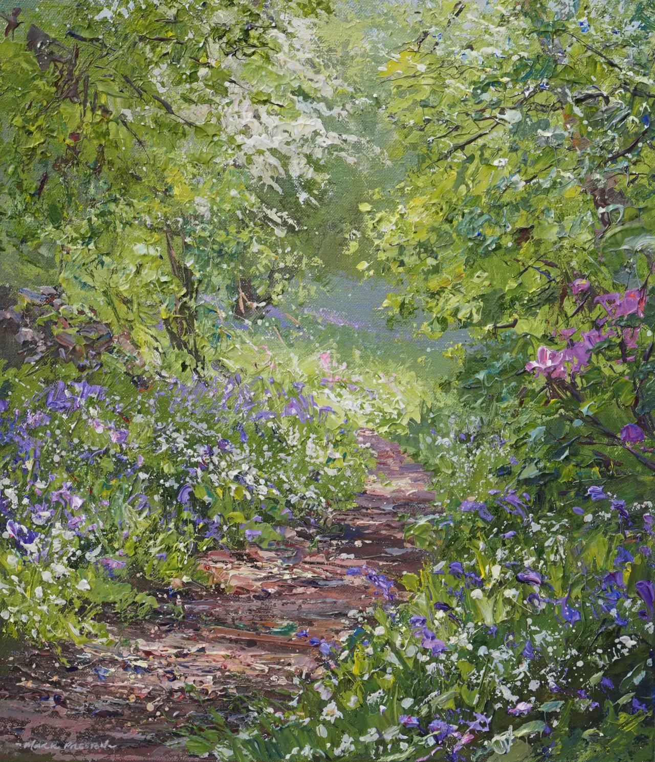 Mark Preston - bluebells and mayblossom, bramley wood