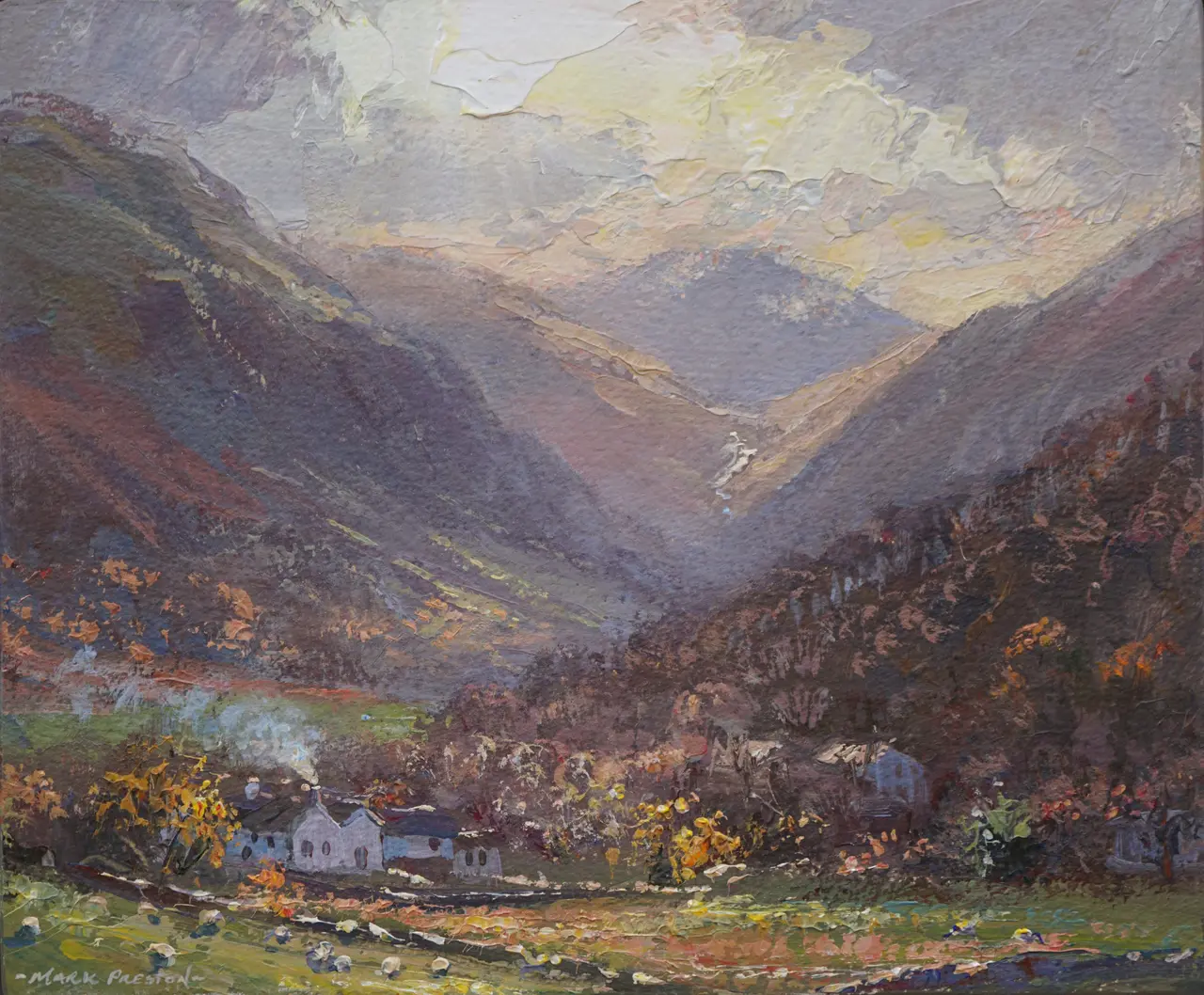 Mark Preston - autumn sunlight, rosthwaite