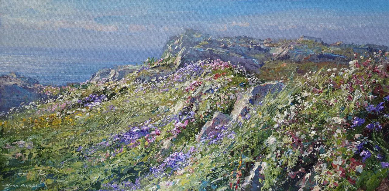Mark Preston - may flowers, treen cliffs