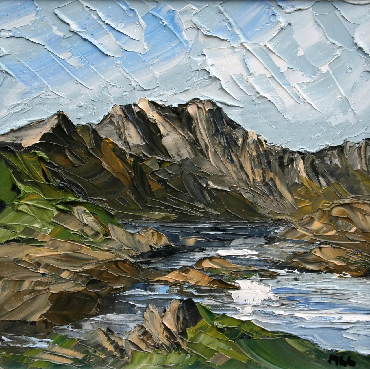 Martin Llewellyn - view across llyn llydan 