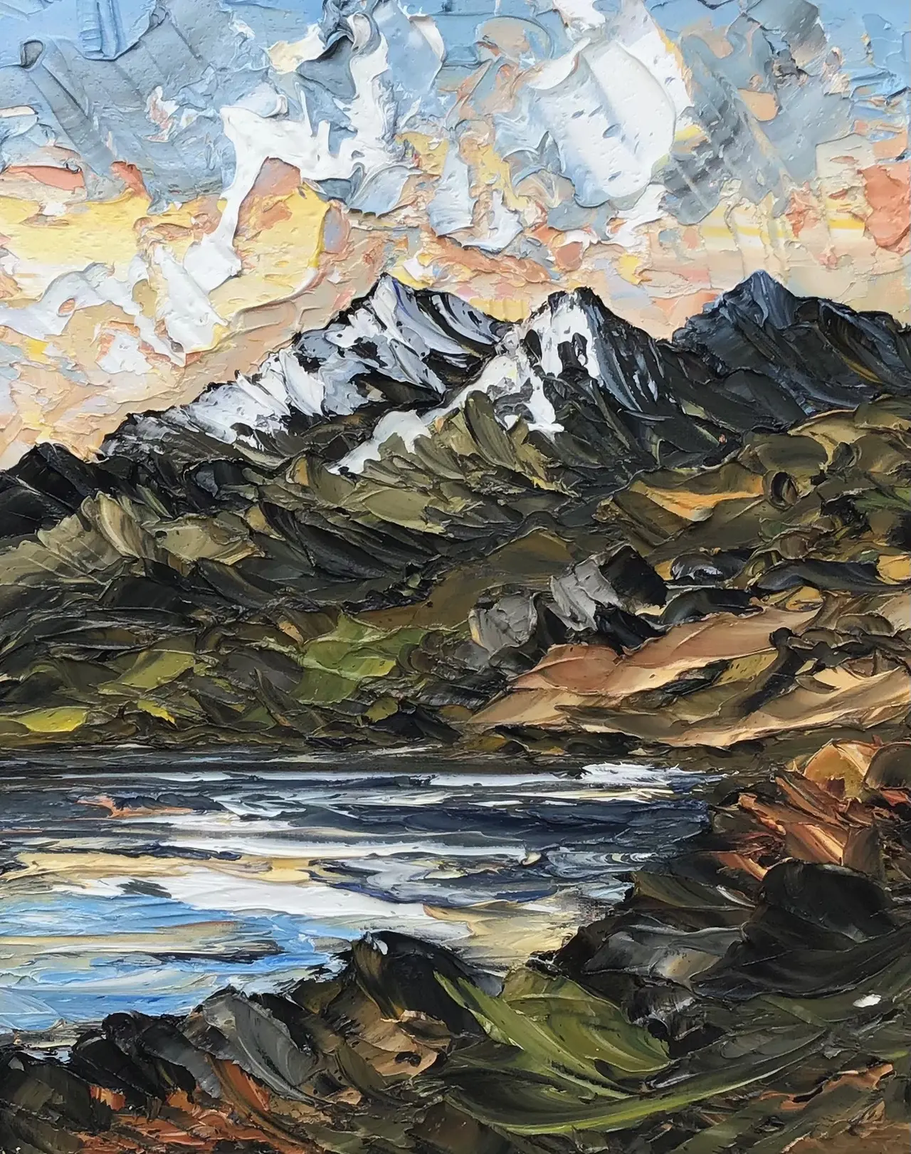 Martin Llewellyn - sunset reflection, capel currig