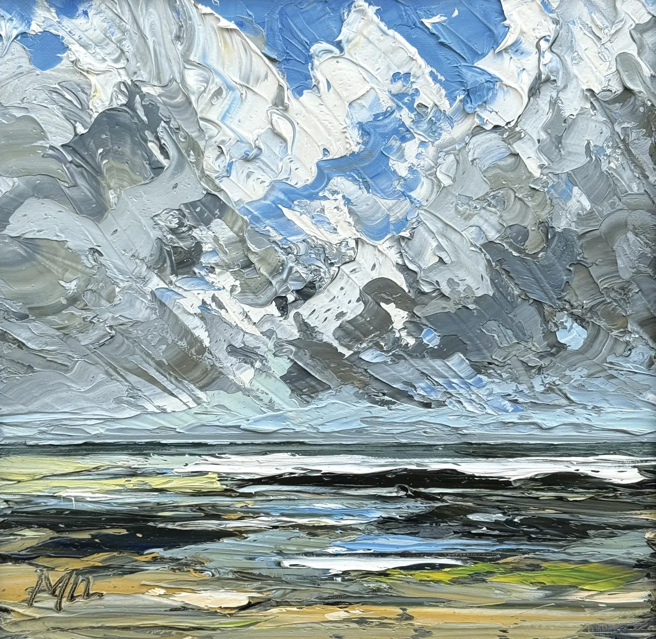 Martin Llewellyn - clouds over the sea