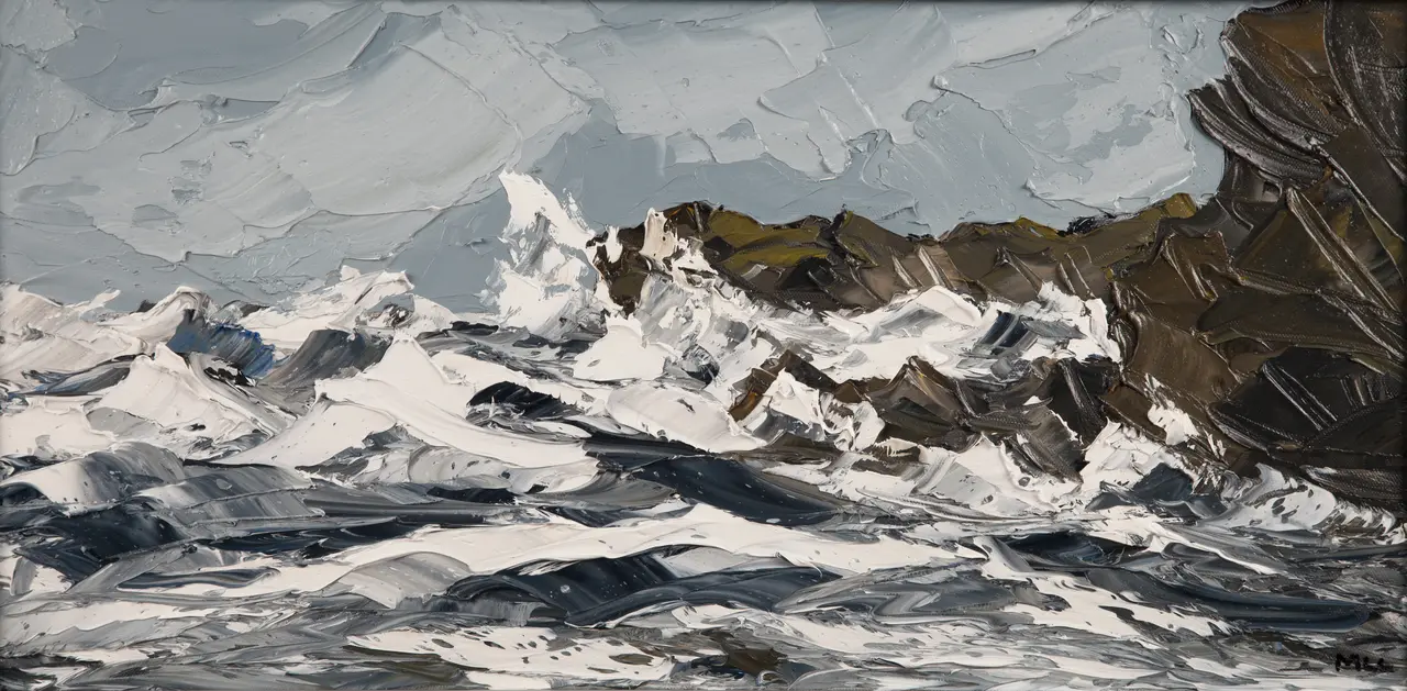 Martin Llewellyn - rocks and crashing waves