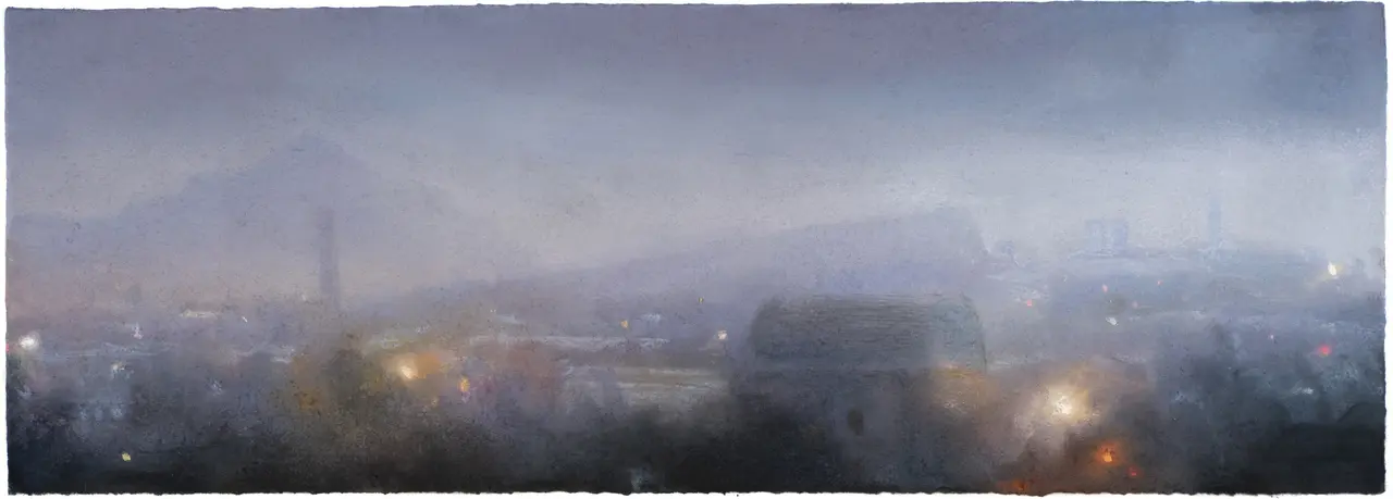 Matthew Draper - nocturne with a hint of hoar, kitchen window series 256