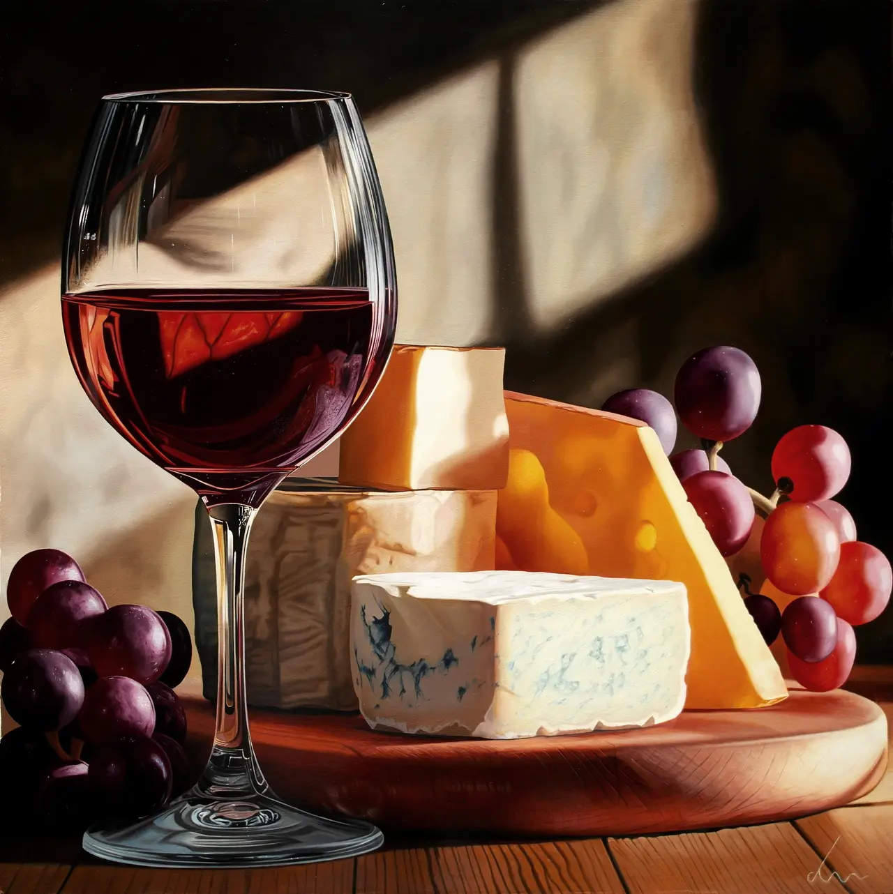 Michael de Bono - red wine with fine cheese platter