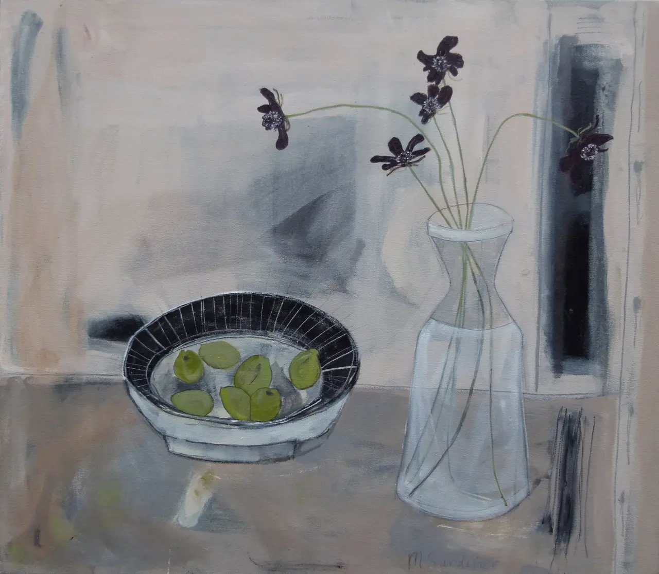 Miranda Gardiner - green olives and chocolate cosmos