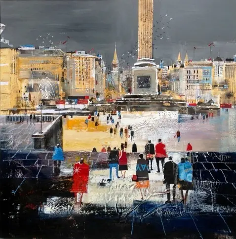 Nagib Karsan - trafalgar square from the national gallery