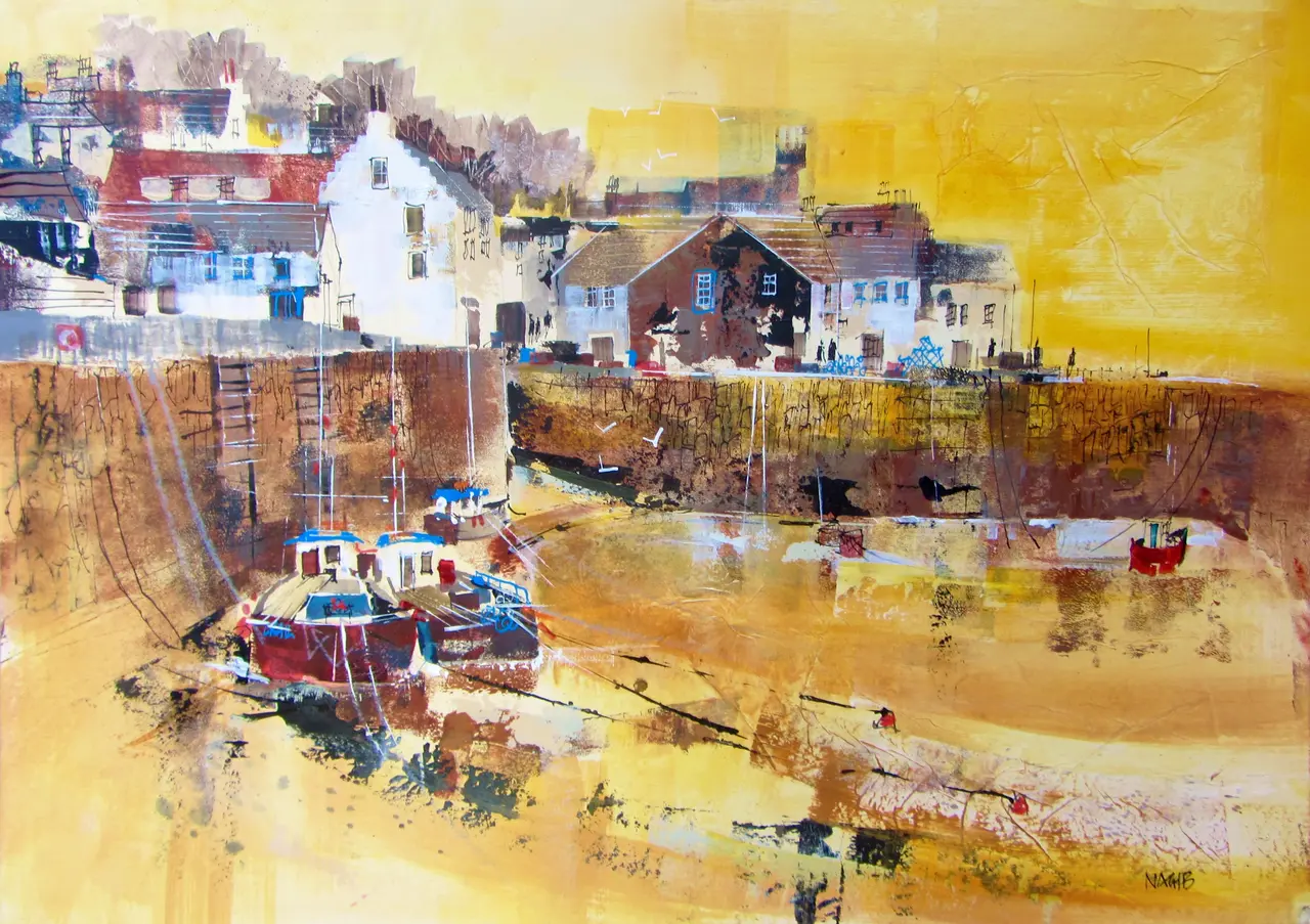 Nagib Karsan - crail harbour at low tide