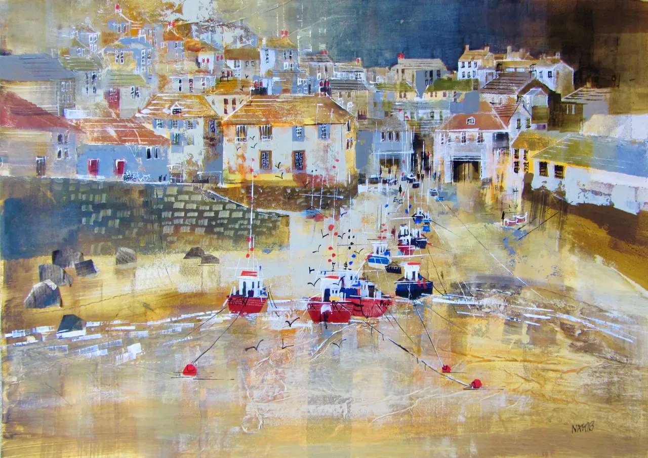 Nagib Karsan - fishing boats, port isaac