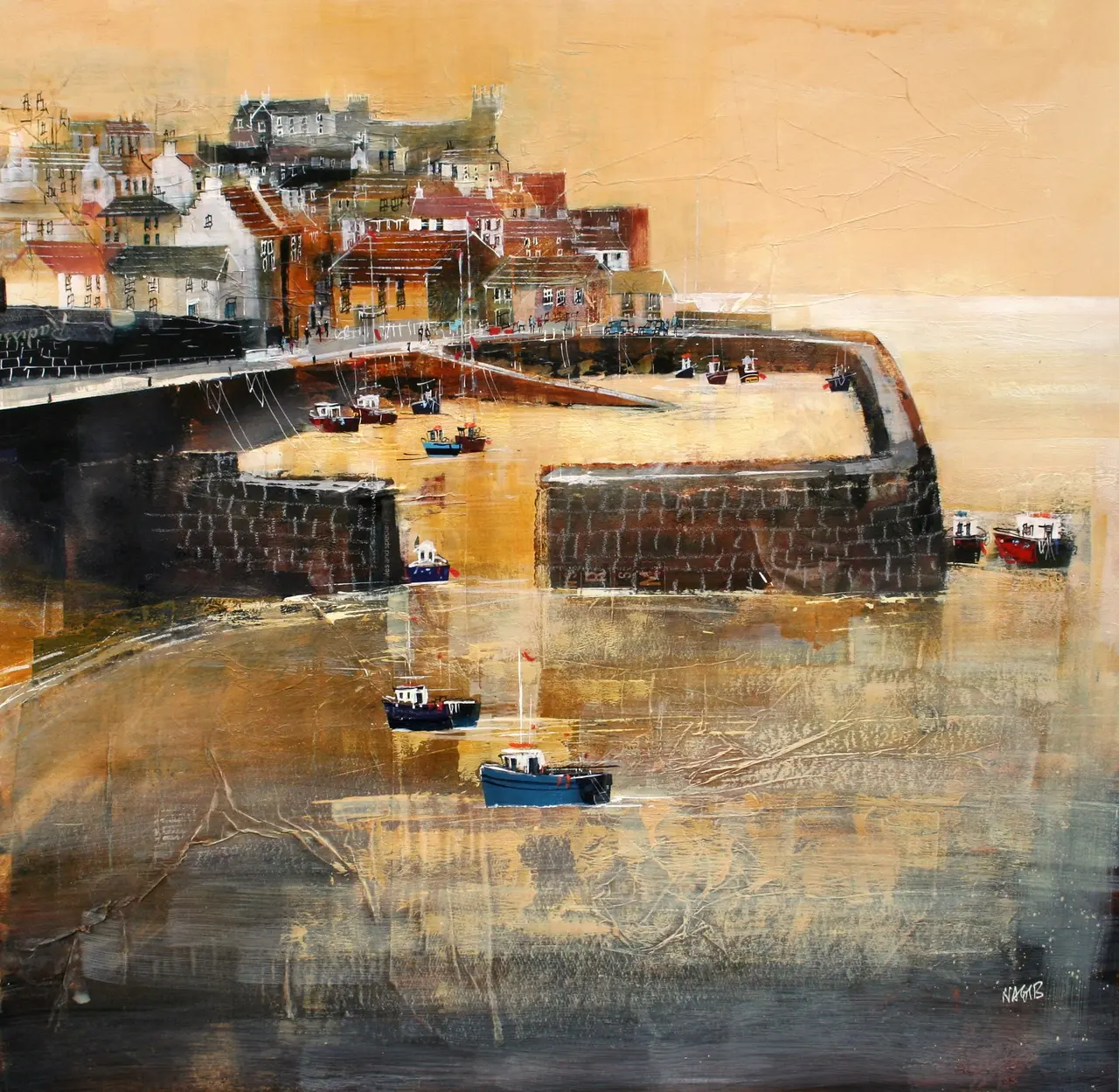 Nagib Karsan - harbour walls, crail