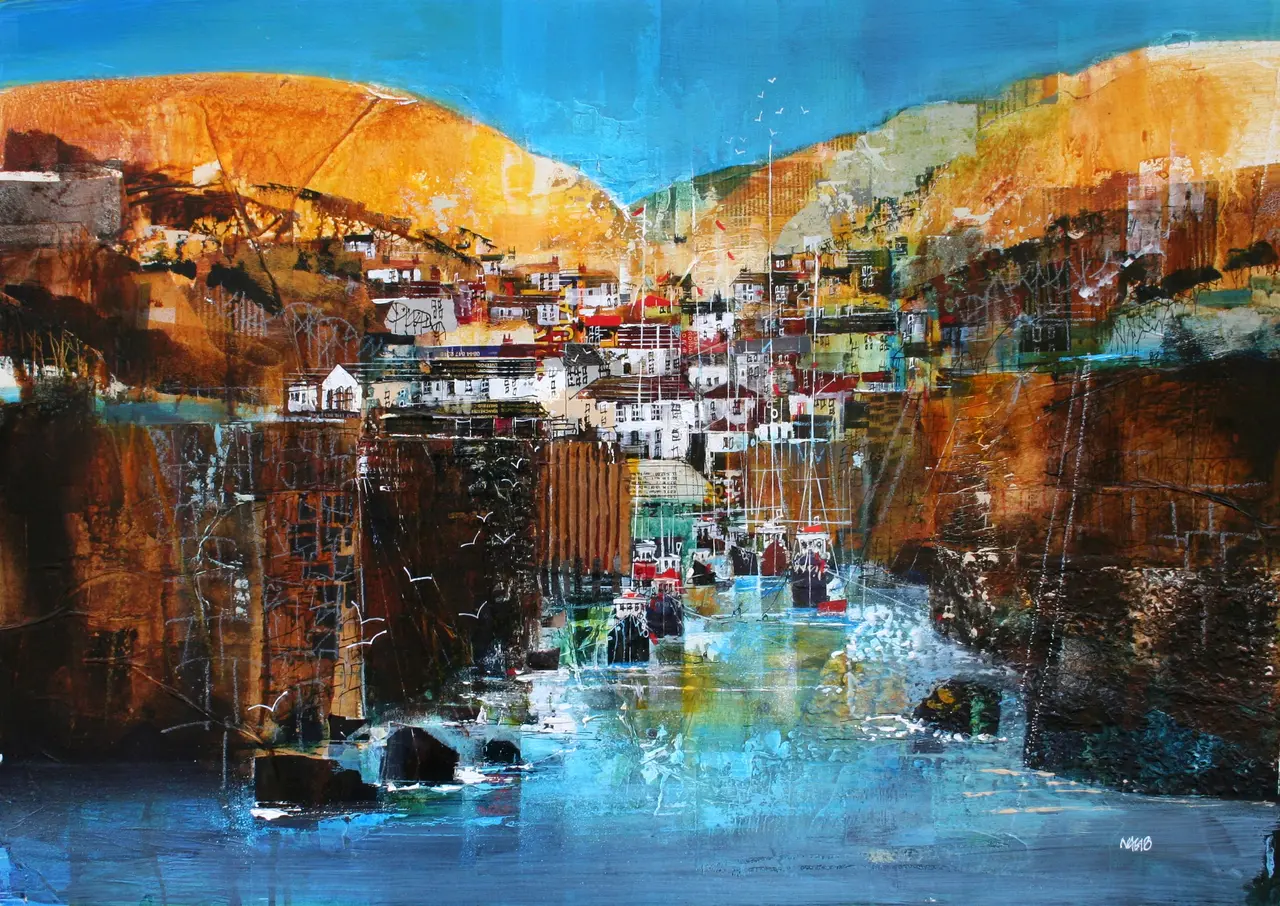 Nagib Karsan - busy harbour, port isaac