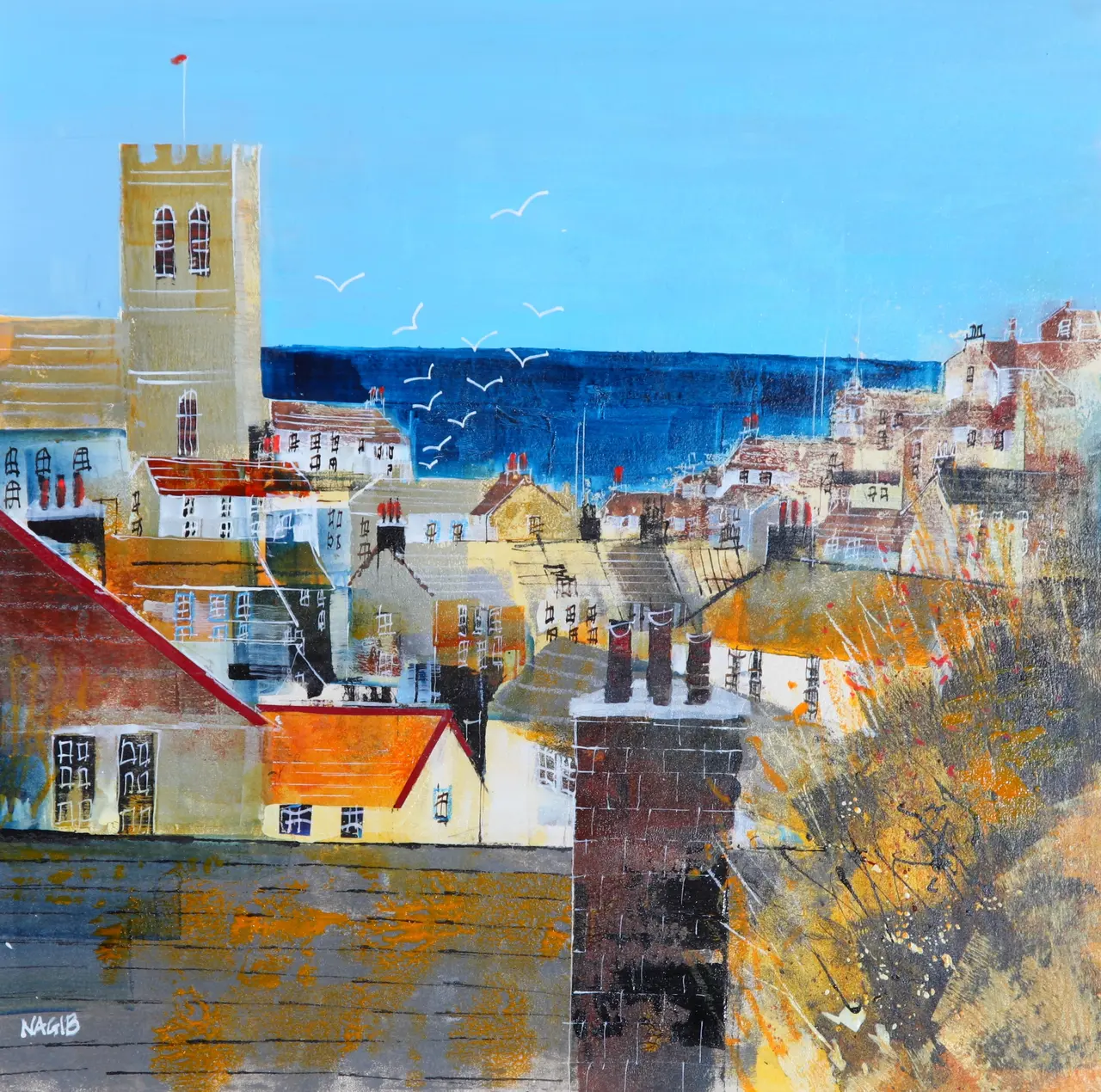 Nagib Karsan - view to the sea, beer