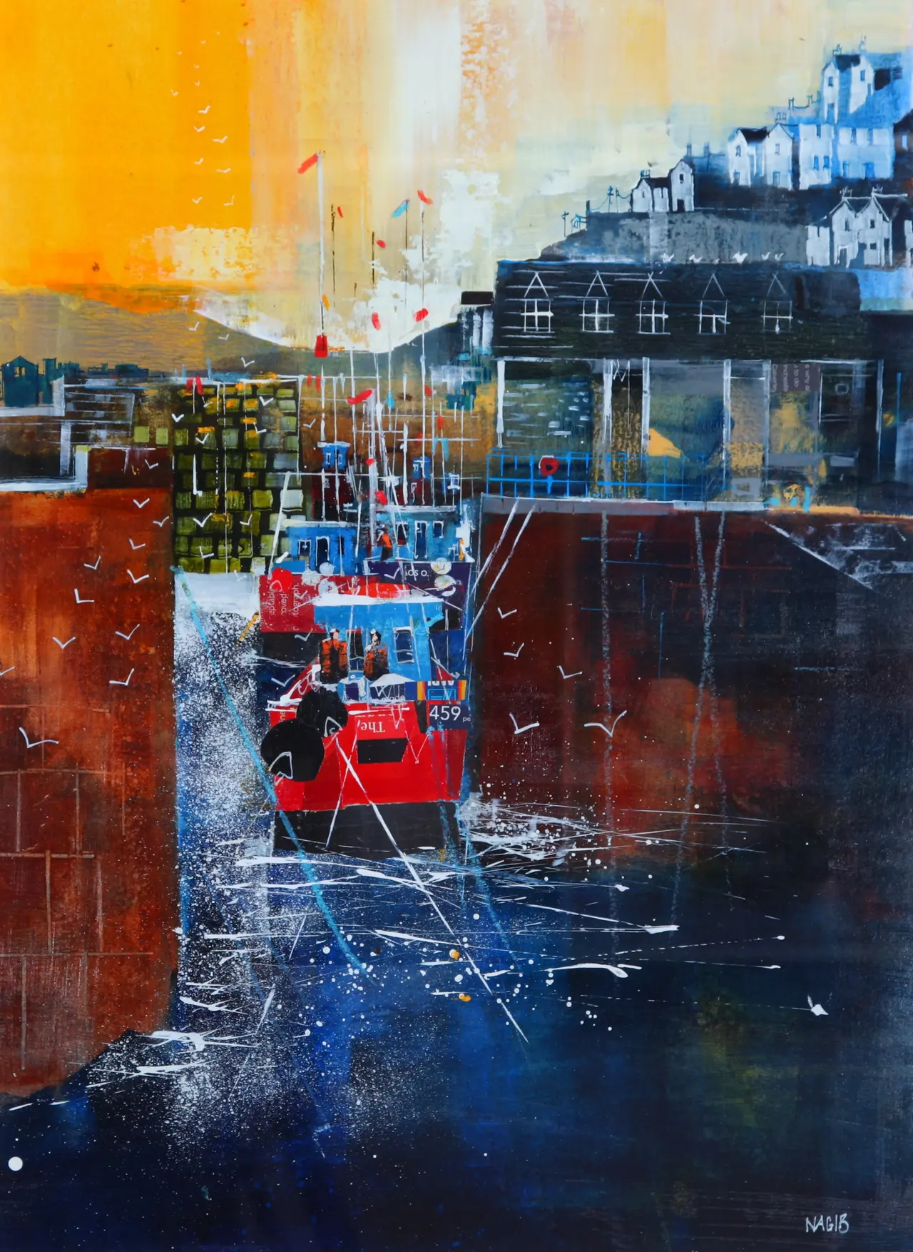 Nagib Karsan - harbour walls, mevagissey