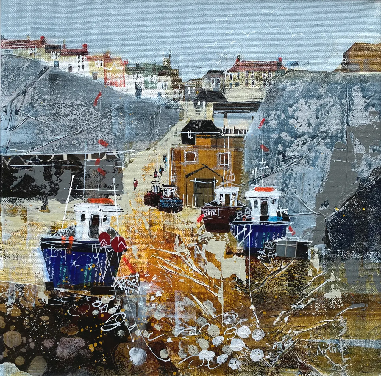 Nagib Karsan - beach at low tide, beer