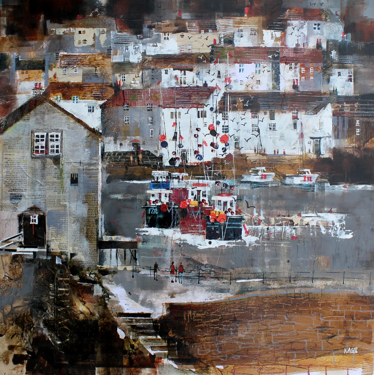 Nagib Karsan - inner harbour, polperro